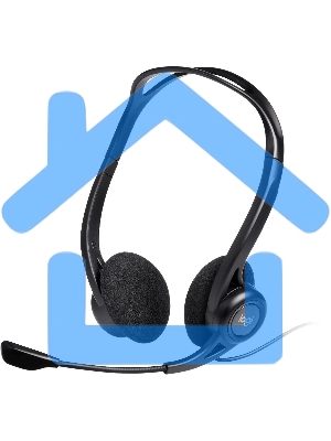 Наушники с микрофоном Logitech 960 черный 2.4м накладные оголовье (981-000100)