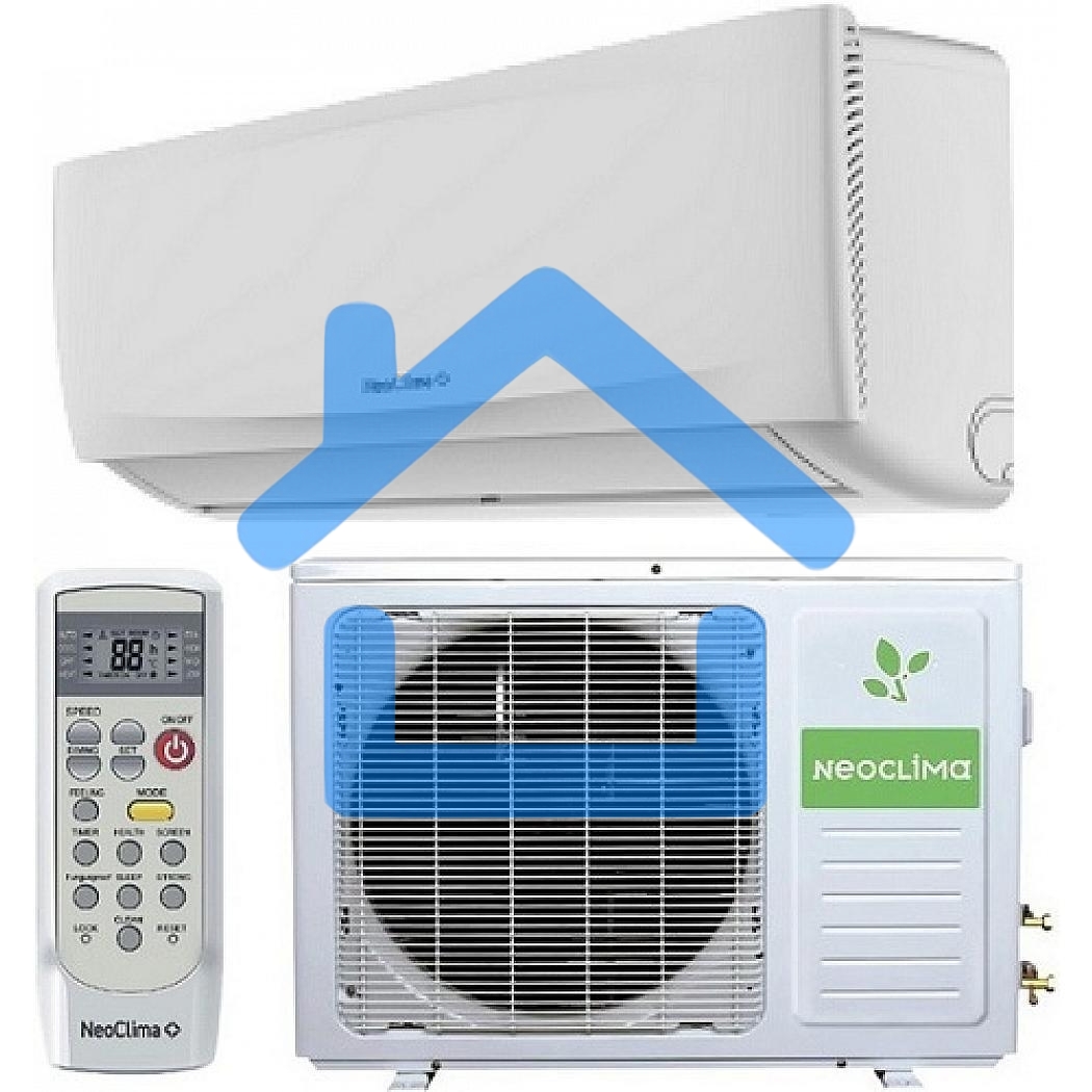 Кондиционер сплит-система Neoclima NS/NU-HAX28R 28000 BTU, 80 м², 37/48 дБ, охлаждение, обогрев, осушение, белый