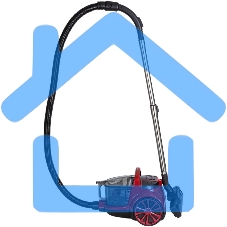 Пылесос Pioneer VC345C черный/красный, 380/2100 Вт, уборка сухая, пылесборник контейнер 2 л