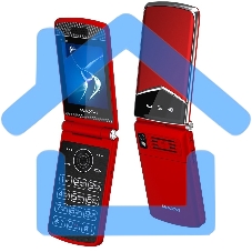 Мобильный телефон Maxvi E11ds красный/серебристый