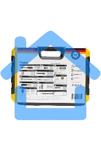 Набор инструментов KRANZ 1/2, 1/4, CrV, пластиковый кейс, 82 предмета