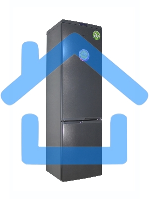 Холодильник DON R-290 G графит зеркальный двухкамерный 209/101л морозилка снизу