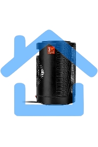 Тепловентилятор керамический Denzel DTFC-1200S, черный, 600/1200 Вт, 12 м2, 3 режима, термостат