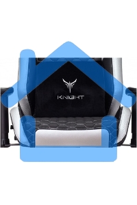 Кресло игровое Knight Neon черный/серебряный соты эко.кожа с подголов. крестовина металл