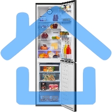 Холодильник Beko B3R0CNK332HXBR черный сапфир двухкамерный 200/100л морозилка снизу, No Frost