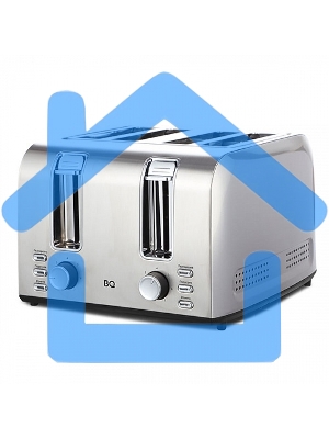 Тостер BQ T2001 Steel-Black, Мощность 1500 Вт, 7 степеней поджаривания, Функция подогрева, разморозки и 