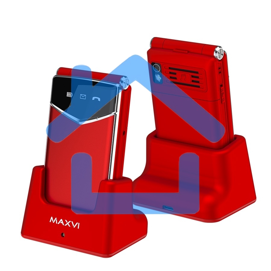 Мобильный телефон Maxvi E11ds красный/серебристый