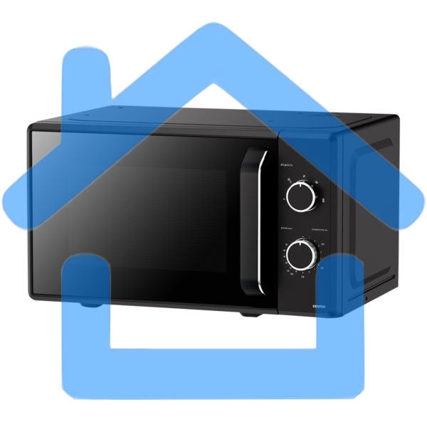 Микроволновая печь Centek CT-1550 черный, 20 л, 700 Вт, переключатели - поворотный механизм