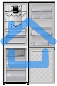 Холодильник Hitachi R-BG410PUC6 GBK черный двухкамерный 215/105л морозилка снизу