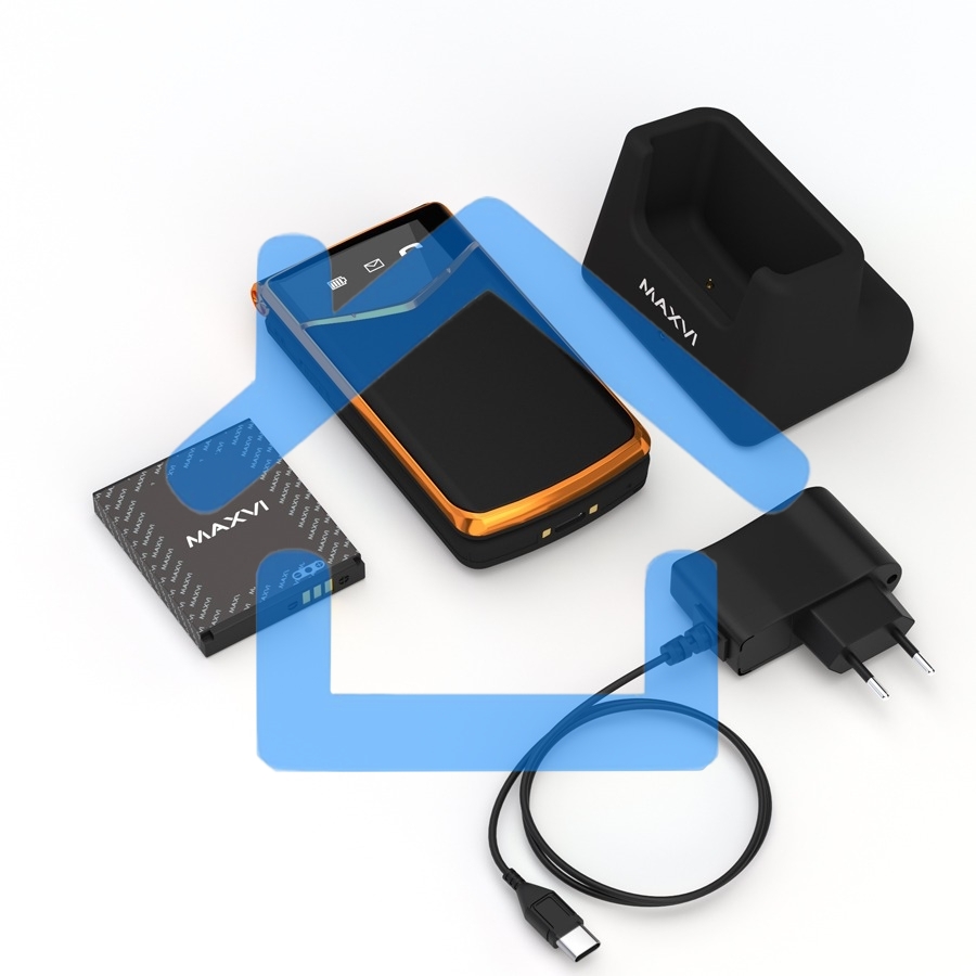 Мобильный телефон Maxvi E11ds черный/золотой