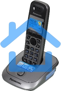 Телефон беспроводной (DECT) Panasonic KX-TG2511RUM (металик) АОН, Caller ID,спикерфон на трубке,переход в Эко режим одним нажатием