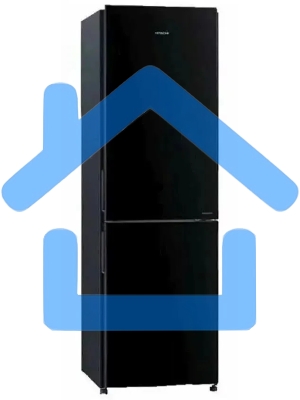 Холодильник Hitachi R-BG410PUC6 GBK черный двухкамерный 215/105л морозилка снизу