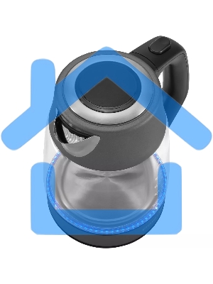 Чайник электрический Polaris PWK1760CGL графит, 1,7 л, 2150 Вт, стекло