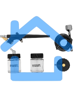 Аэрограф с нижним бачком AB2, 0,8 мм, 22 мл, 11 л/мин Denzel