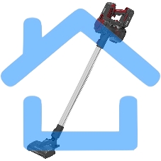 Пылесос вертикальный BBK BV3002 красный/серый, питание от аккумулятора, 150 Вт, уборка сухая, пылесборник 0.8 л, работа от АКБ max 30 мин