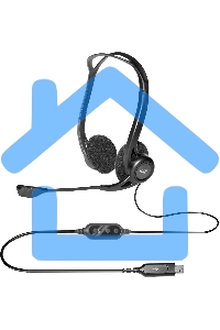 Наушники с микрофоном Logitech 960 черный 2.4м накладные оголовье (981-000100)