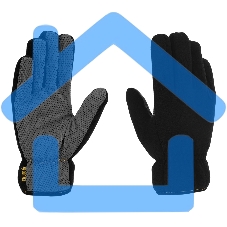 Перчатки универсальные Denzel 68096 двойные, ПВХ нанесение, размер 9