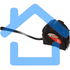 Рулетка Matrix, 3 м х 16 мм, обрезиненный корпус, черный