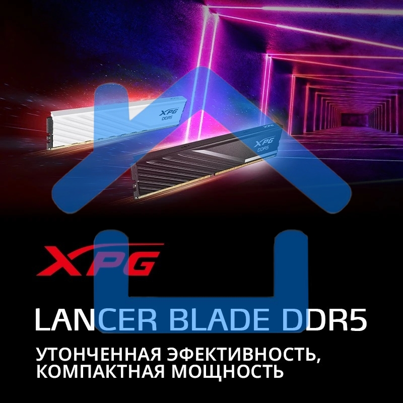 Оперативная память XPG Lancer Blade, DDR5, 32Gb (2x16Gb), 6000MHz, CL34, DIMM, с радиаторами, белый