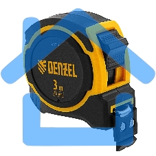 Рулетка 3м х 16мм, двухкомп. корпус, магнитный обрезиненный зацеп Denzel