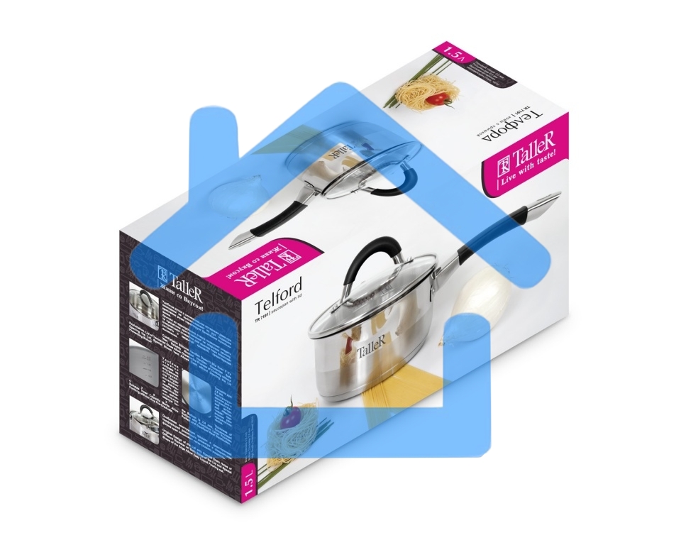 Ковш TalleR TR-17191 с крышкой, 16х8 см (1.5л).