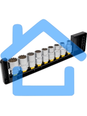 Набор головок BERGER BG2039 торцевых 1/2'' spline 9предметов