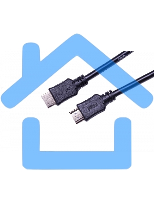 Кабель HDMI C-HM-HM-1.8M Wize, 1.8 м, v.2.0, 19M/19M, позол.разъемы, экран, черный, пакет
