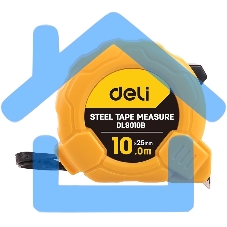 Рулетка Deli DL9010B 10м*25мм Метрическая. Корпус ударопрочный, компактный.