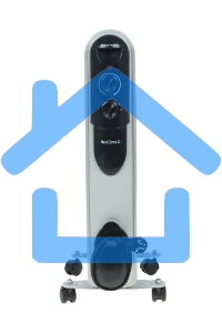 Обогреватель масляный Neoclima NC 9311, белый/черный, 2500 Вт, 25 м2, термостат