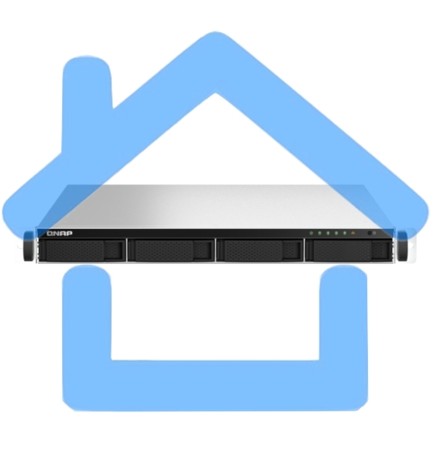 Сетевое хранилище SMB QNAP TS-464U-8G NAS 4 HDD trays, rackmount 1U, 1 PSU. 4-core Intel Celeron N5105/N5095 2.0-2.9 GHz, 8 Gb RAM MAX, 2x2.5GbE, 2xUSB 3.2 Gen 2 (10Gbps), 2xUSB 2.0, 1xHDMI, PCIe Gen 3 x2, W/o rail kit RAIL-B02