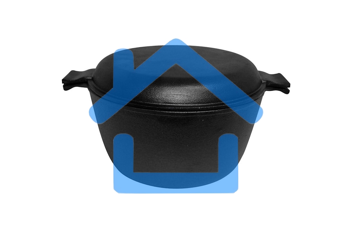 Кастрюля MALLONY CC-24/45 с крышкой-сковородкой,чугун, 4,5 л.