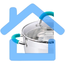 Кастрюля MALLONY BRAVO нержавеющая сталь, со стеклянной крышкой, 5,1 л, d-22