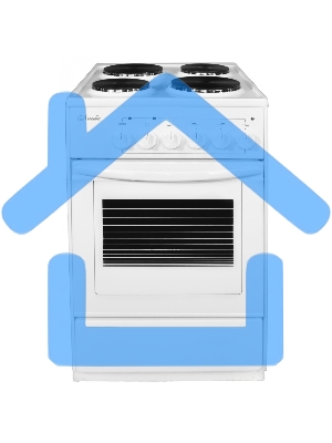 Плита электрическая Лысьва ЭП 411 белый, конфорок 4 электрических, духовка 57 л, 50 см x 84 см x 60 см