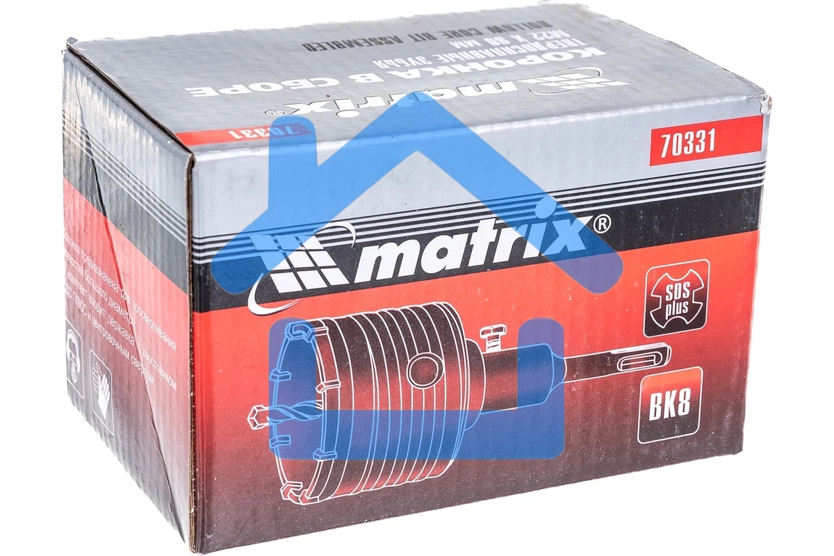 Коронка в сборе MATRIX М22x80 мм, SDS PLUS 70331