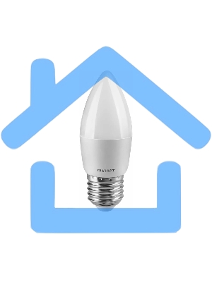 Лампа светодиодная ОНЛАЙТ 71630 OLL-C37-6-230-2.7K-E27-FR 6Вт свеча 2700К тепл. бел. E27 450лм 176-264В