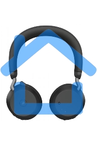 Гарнитура беспроводная Jabra Evolve 2 75, Link380a MS Stereo Stand черный