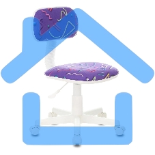 Кресло детское Бюрократ CH-W201NX Sticks 08 фиолетовый, крестовина пластик