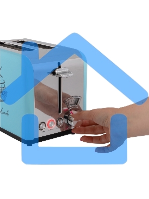 Тостер VLK Palermo 100, мощность 900 Вт, голубой, 5 регулировок поджаривания