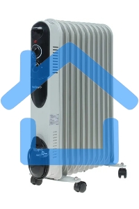 Обогреватель масляный Neoclima NC 9311, белый/черный, 2500 Вт, 25 м2, термостат