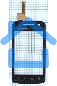 Сенсорное стекло (тачскрин) для Philips W820, черное