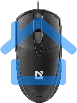 Мышь проводная Defender Trace MB-989 черный, 1000 dpi, USB, кнопки - 3