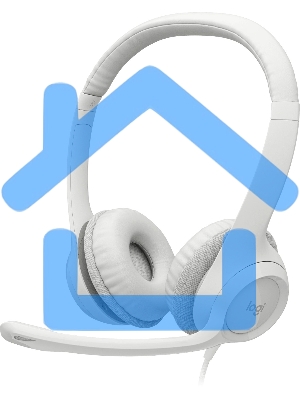 Наушники с микрофоном Logitech H390 белый 1.9м накладные USB оголовье (981-001288)