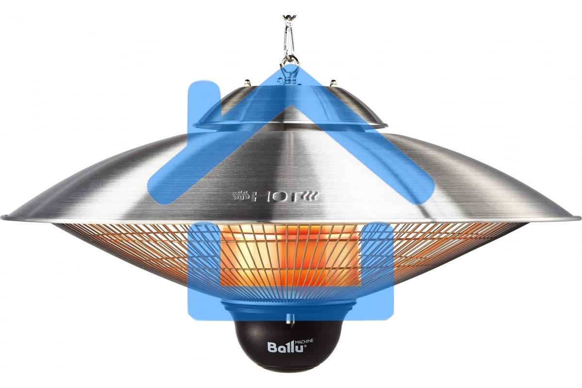 Обогреватель инфракрасный Ballu BIH-LL-2.1-S серебристый, карбоновый, 2100 Вт, 20 м2