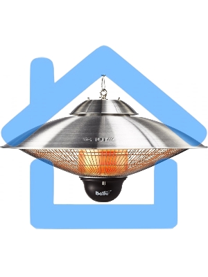 Обогреватель инфракрасный Ballu BIH-LL-2.1-S серебристый, карбоновый, 2100 Вт, 20 м2