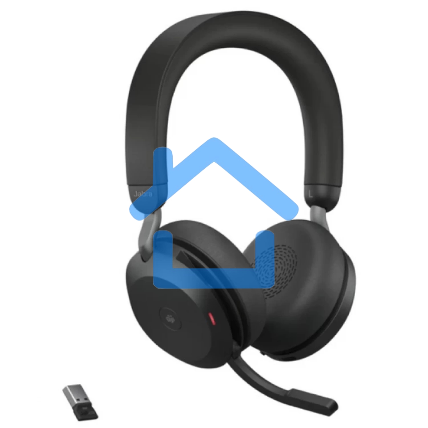 Гарнитура беспроводная Jabra Evolve 2 75, Link380a MS Stereo Stand черный