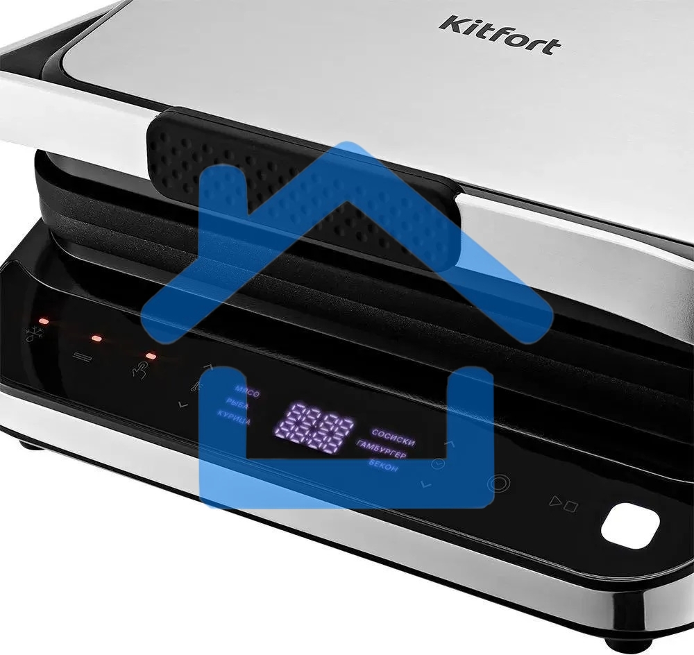 Электрогриль Kitfort КТ-1682 черный/серебристый