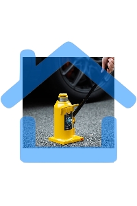 Домкрат бутылочный гидравлический Deli DQ71020 макс.грузоподъемность 20 т