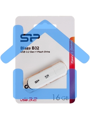 Флешка USB Silicon Power Blaze B32 16 Gb USB 3.2 SP016 GbUF3B32V1W белый