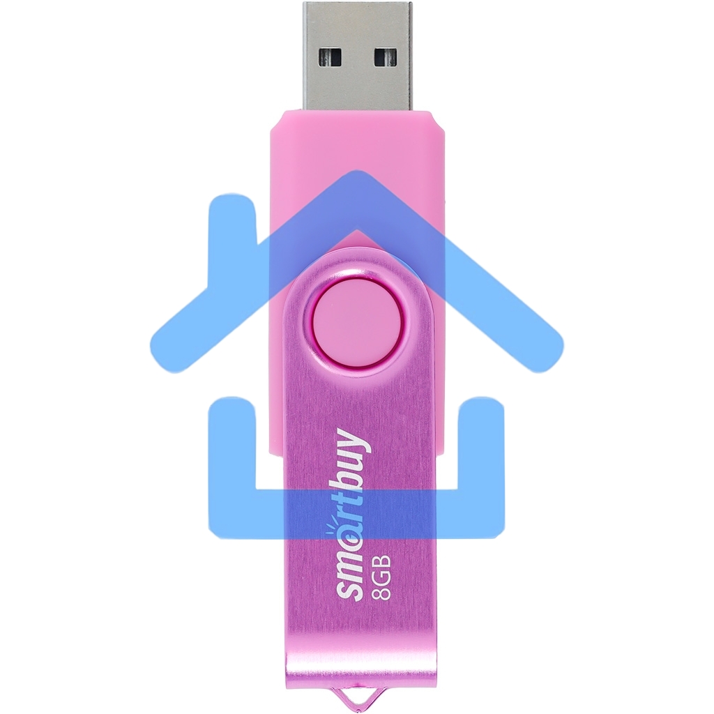Флешка USB Smartbuy R/W Twist Pink (SB008 Gb2TWP), 8 Gb, USB 2.0, R/W 15/5, розовый