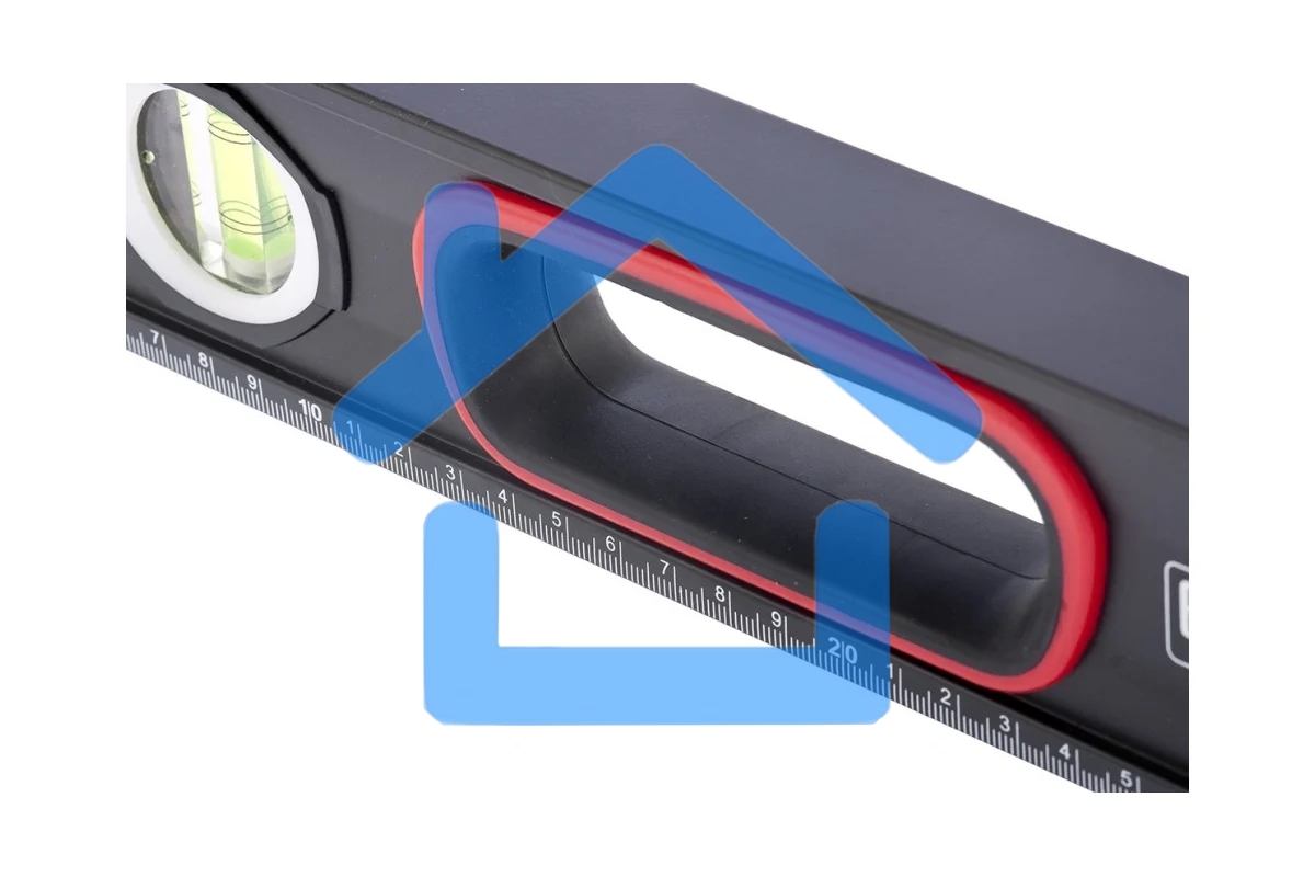 Уровень алюминиевый Matrix, усиленный, фрезерованный, 3 глазка, 2 комп. рукоятки, 1200 мм